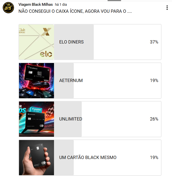 enquete-caixa-icone Fui Negado no Caixa Ícone! Para Onde Ir Agora? Os 3 Pilares Para Escolher o Substituto Ideal Cartões e Bancos Destaque Milhas e Emissões SALAS VIP