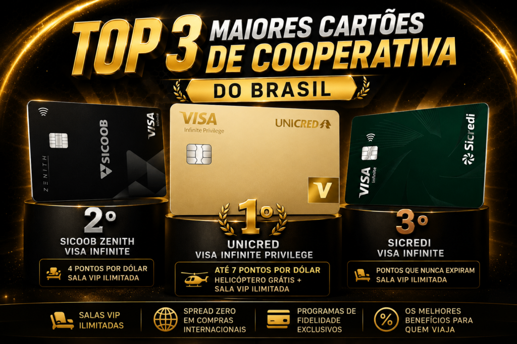 top-3-maiores-cooperativas-cartoes-1024x683 Sicoob Zenith Black volta ao mercado: salas VIP e convidados ilimitados Cartões e Bancos Mastercard Black
