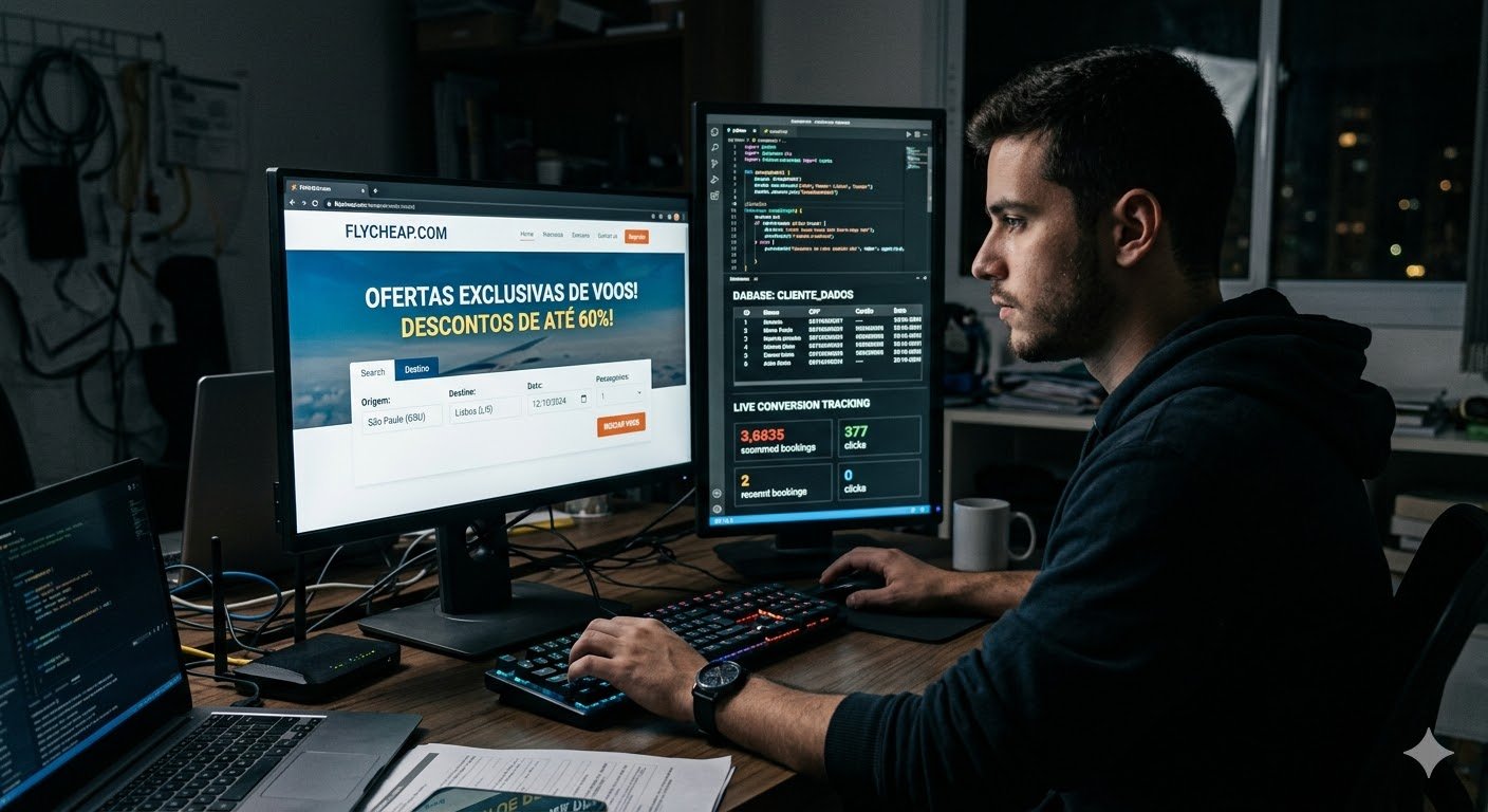 Homem olhando computador