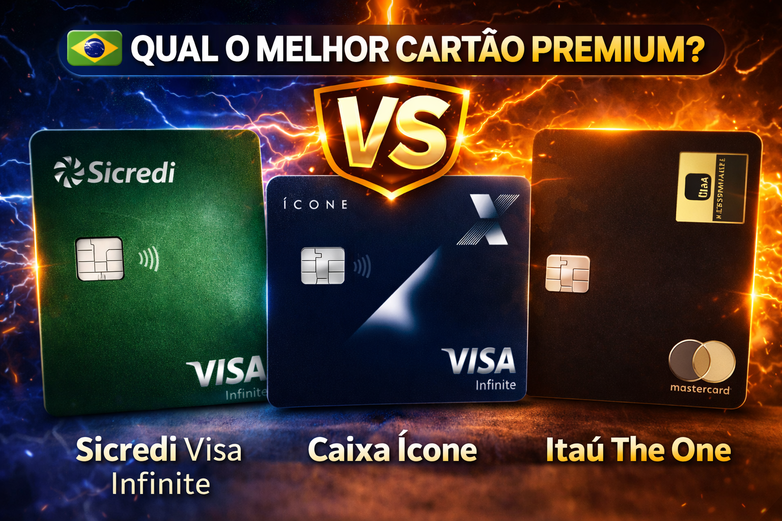 cartões premium, melhor cartão 2026, milhas, salas VIP, Viagem Black, Sicredi Visa Infinite, Caixa Ícone, Itaú The One, comparação cartões, cartões black