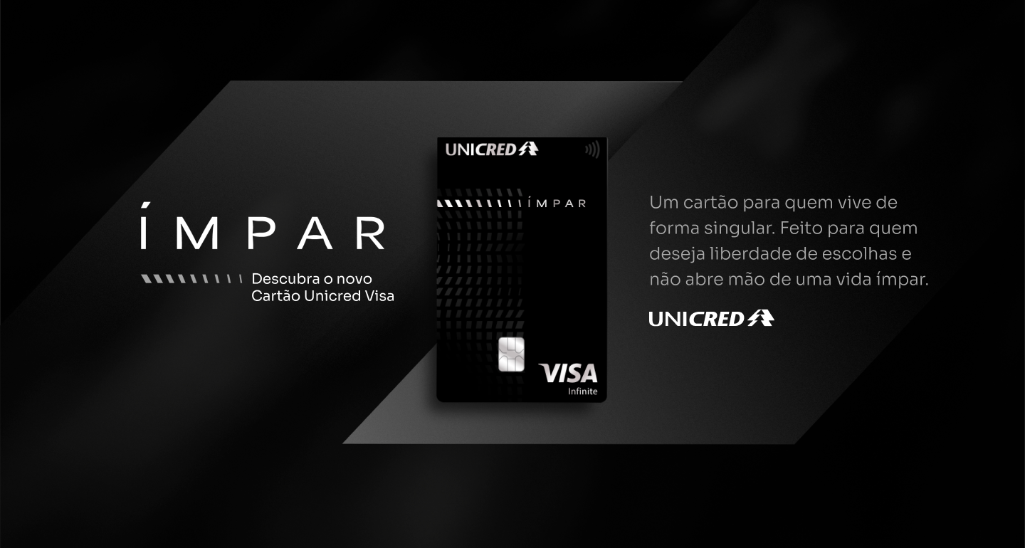 unicredi banner raio x impar cartão de metal