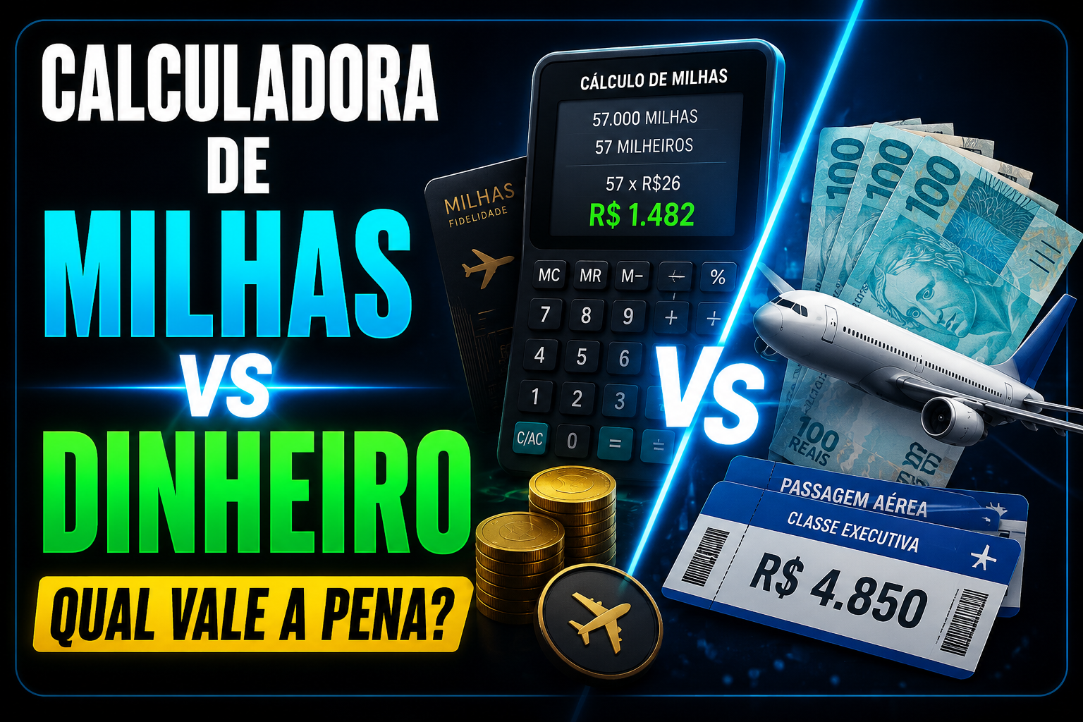 CALCULADORA GRATIS DE MILHA VS DINHEIRO EMISSÃO DE PASSAGENS METODO VBM