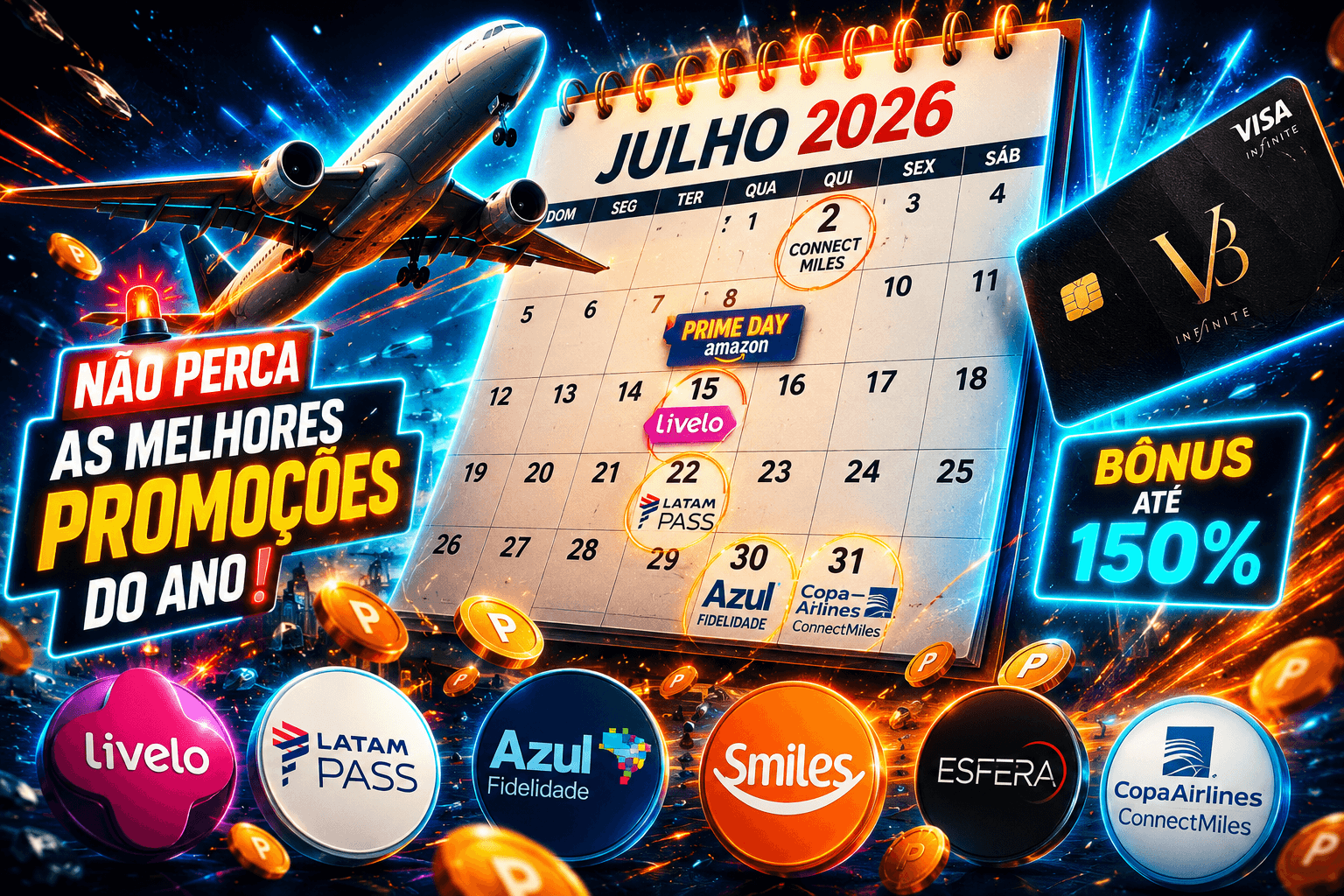 calendario milhas e emissoes cartoes