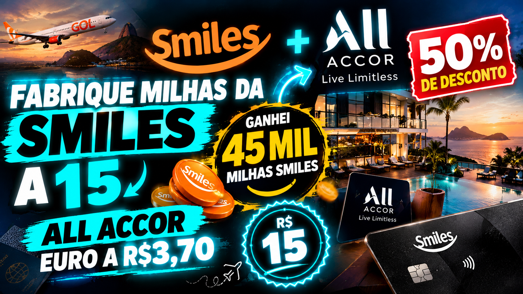 smiles a 15 com all accor desconto nomad
